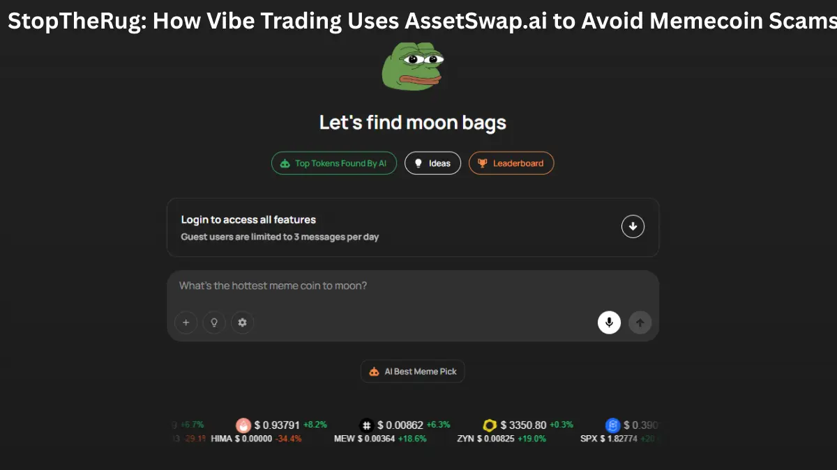StopTheRug: How Vibe Trading Uses AssetSwap.ai to Avoid Memecoin Scams