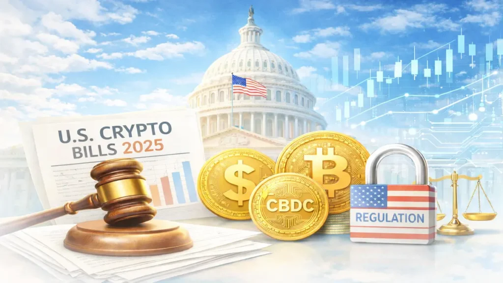 U.S. Crypto Bills in 2025 Stablecoin Rules, CBDC Limits & Market Reform
