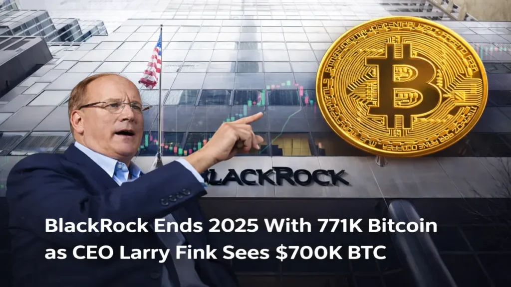 BlackRock Ends 2025 With 771K Bitcoin as CEO Larry Fink Sees $700K BTC